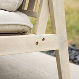 Solid Wood 3-Seater Sofa