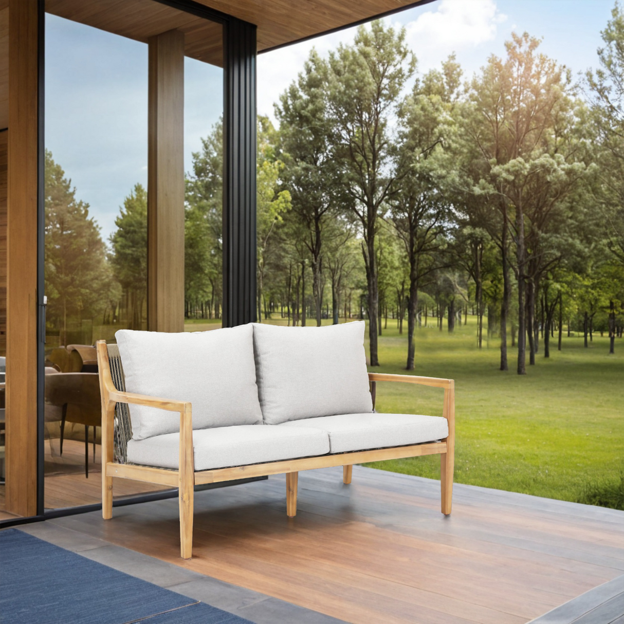 SOLARA Solid Wood 2-seater Sofa