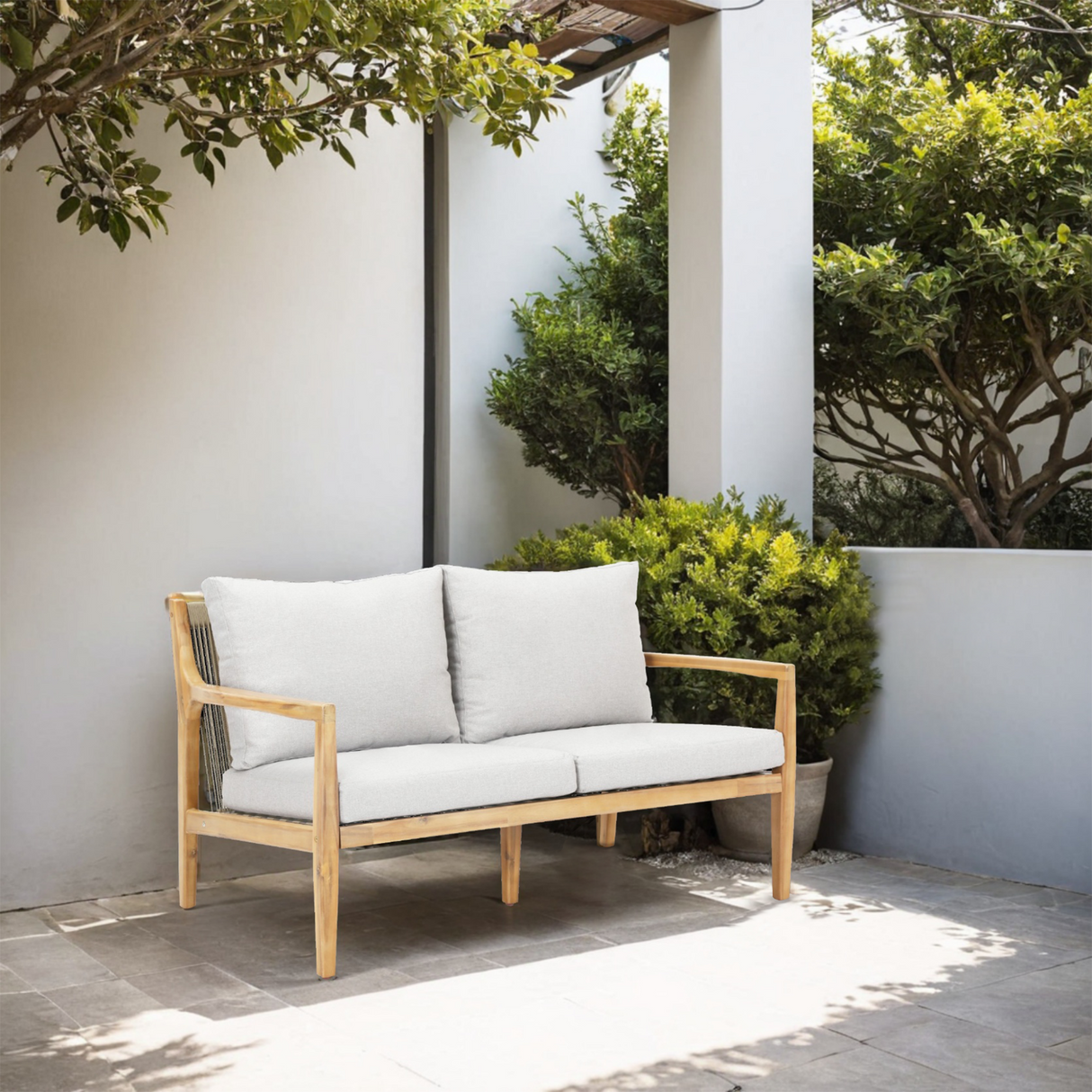 SOLARA Solid Wood 2-seater Sofa