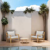 SOLARA Wood Outdoor Bistro Sofa Set - 3-Piece