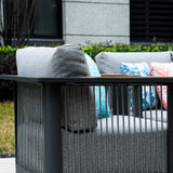 TALARA 5-Seater Aluminium Outdoor Sofa Set - 3 Pieces