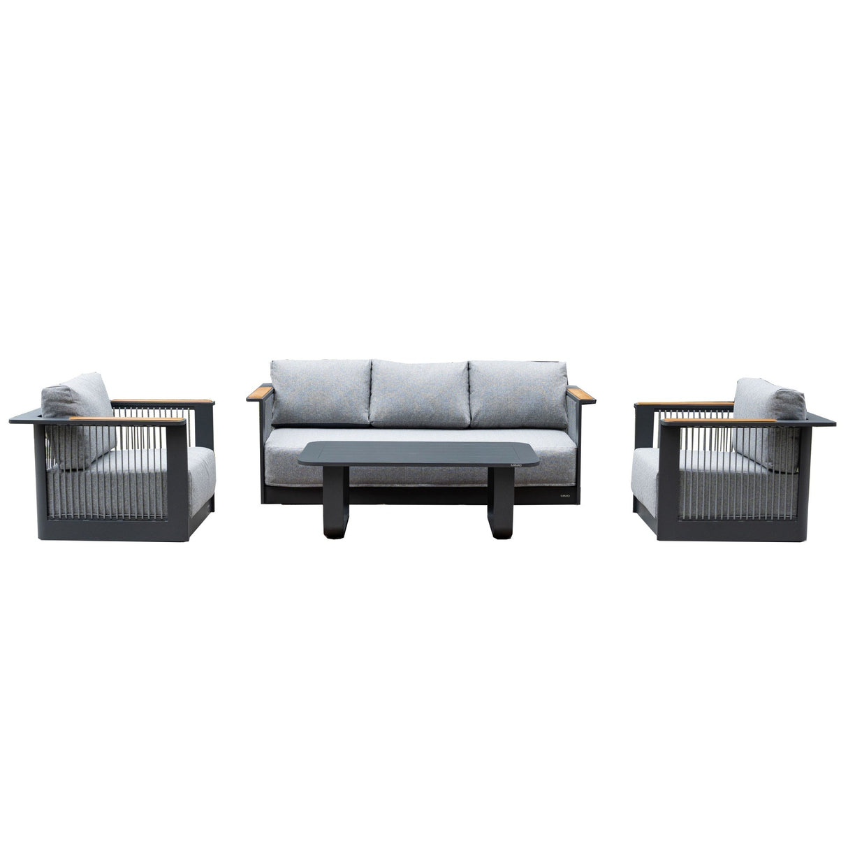 TALARA 5-Seater Aluminium Outdoor Sofa Set - 3 Pieces
