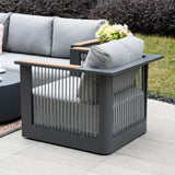 TALARA 5-Seater Aluminium Sofa Set with LYRIN Fire Pit Table
