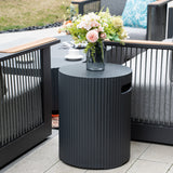 TALARA 5-Seater Aluminium Sofa Set with LYRIN Fire Pit Table
