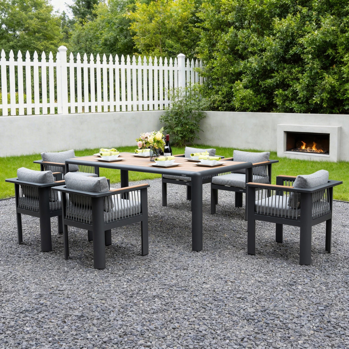 TALARA Aluminium Outdoor Dining Set (6-Seater)