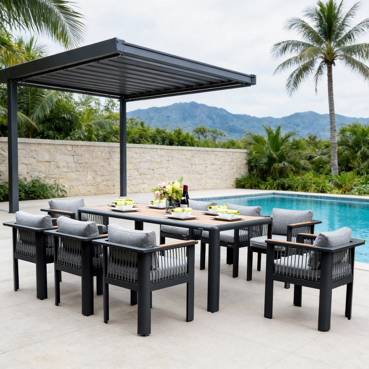 TALARA Aluminium Outdoor Dining Set (8-Seater)