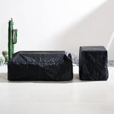 VAREL 4-Piece Sofa Set with ZENITH Fire Pit Table (2 Armchairs + 3-Seater)