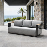 VAREL 4-Piece Sofa Set with ZENITH Fire Pit Table (2 Armchairs + 3-Seater)