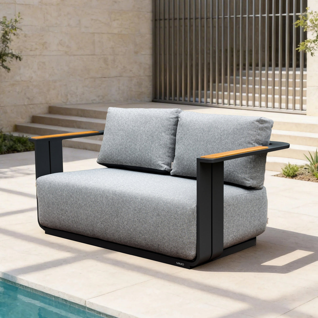 VAREL Aluminium Outdoor 2-Seater Sofa