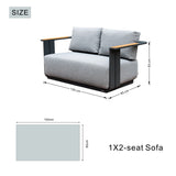 VAREL Aluminium Outdoor 2-Seater Sofa