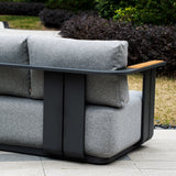 VAREL Aluminium Outdoor 3-Seater Sofa