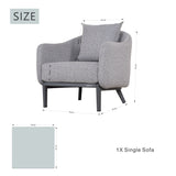 VELORA Aluminium Outdoor Lounge Set with TALARA Coffee Table & VAREL Ottomans