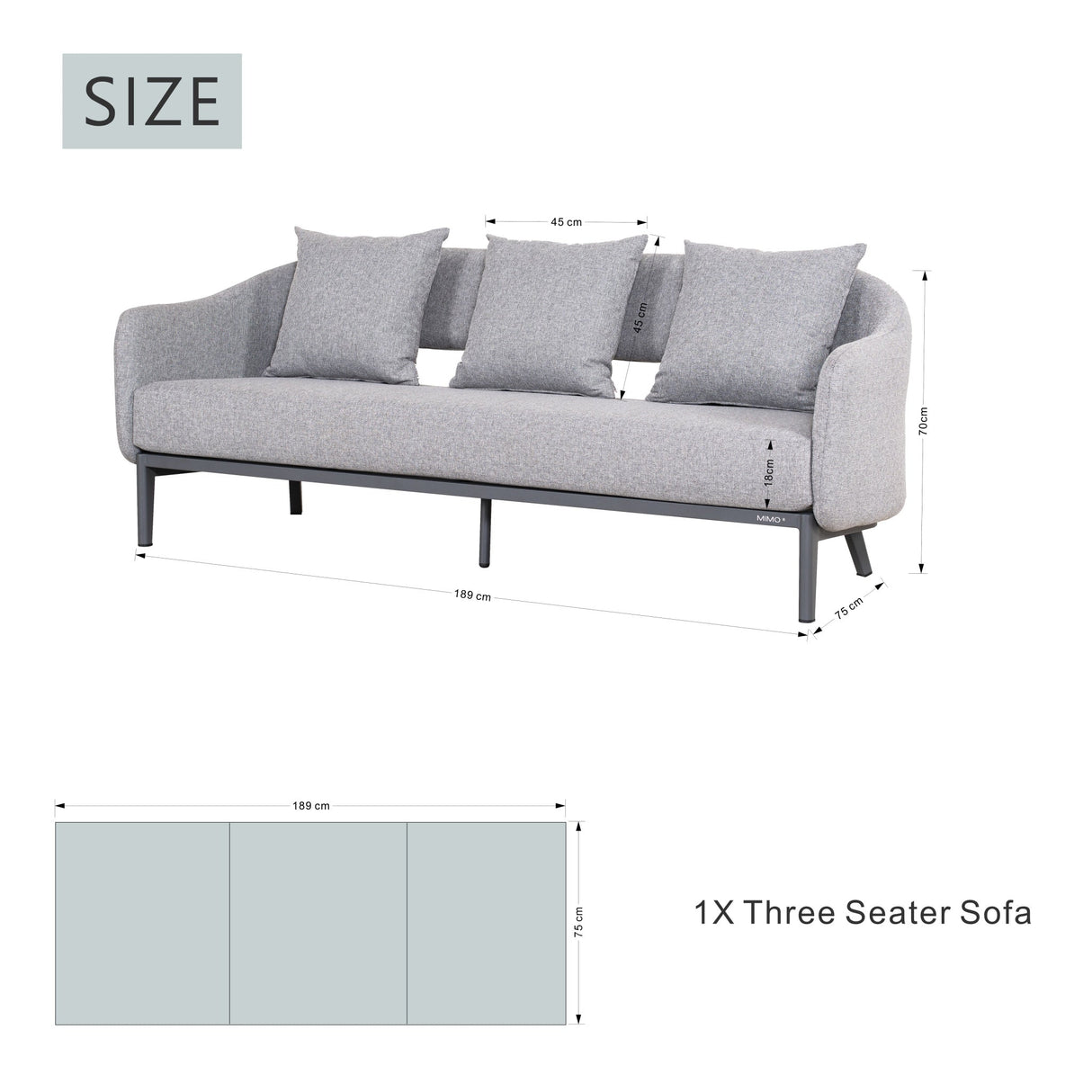 VELORA Aluminium Outdoor Sofa Set with TALARA Fire Pit Table