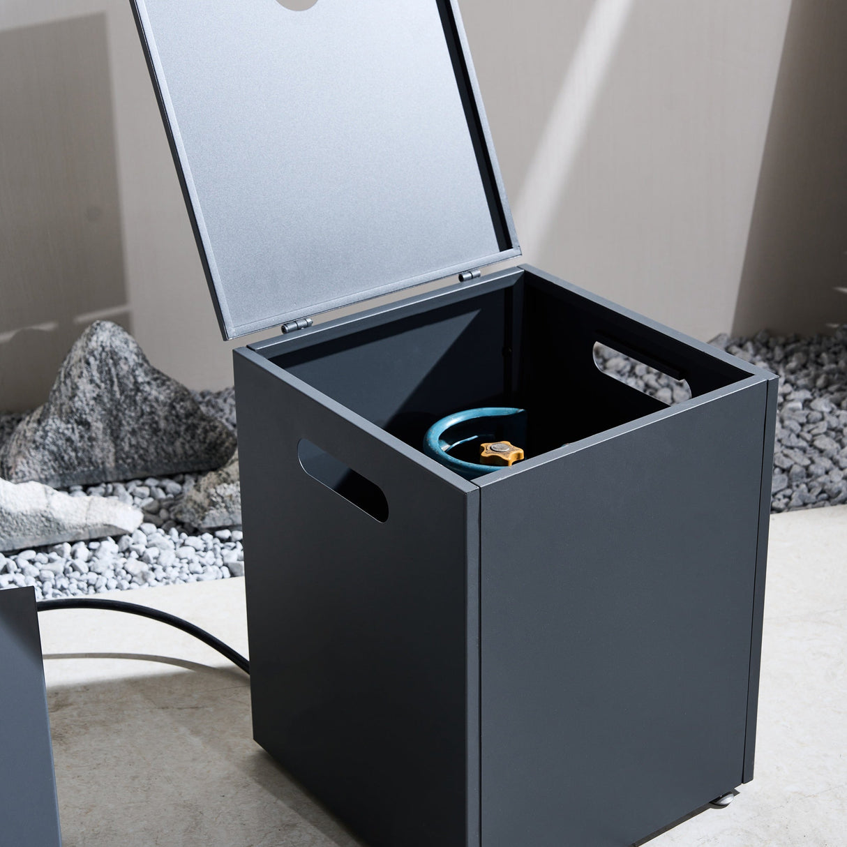ZENITH Modular Steel Gas Fire Pit Table Set