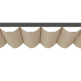 Metal Pergola 3 x 2.8m, Retractable Fabric Roof - Beige