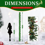 Festive PVC Christmas Garland - Pine Cones & Red Berries with Pre-Lit LED Lights