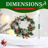 PVC & PE Christmas Garland with Red Berries & Pine Cones - Realistic Evergreen Foliage