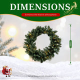 Artificial Christmas Wreath - Realistic PVC Foliage Wreath with Pre-Lit LED Lights for Festive Home & Door Decoration
