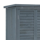 Fir Wood Garden Shed 39.5 x 79cm - Grey
