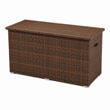 Large Outdoor Wicker Storage Box - Weatherproof Garden & Patio Chest