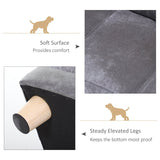 Dog Sofa Bed - Elevated Pet Chair with Soft Cushion, Grey