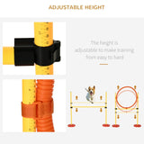 Dog Agility Equipment Training Portable Obstacle Kit with Adjustable Hurdles, Jumping Ring, Weave Poles