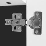 White High-Gloss TV Cabinet - Black Legs with Storage Doors & Drawers