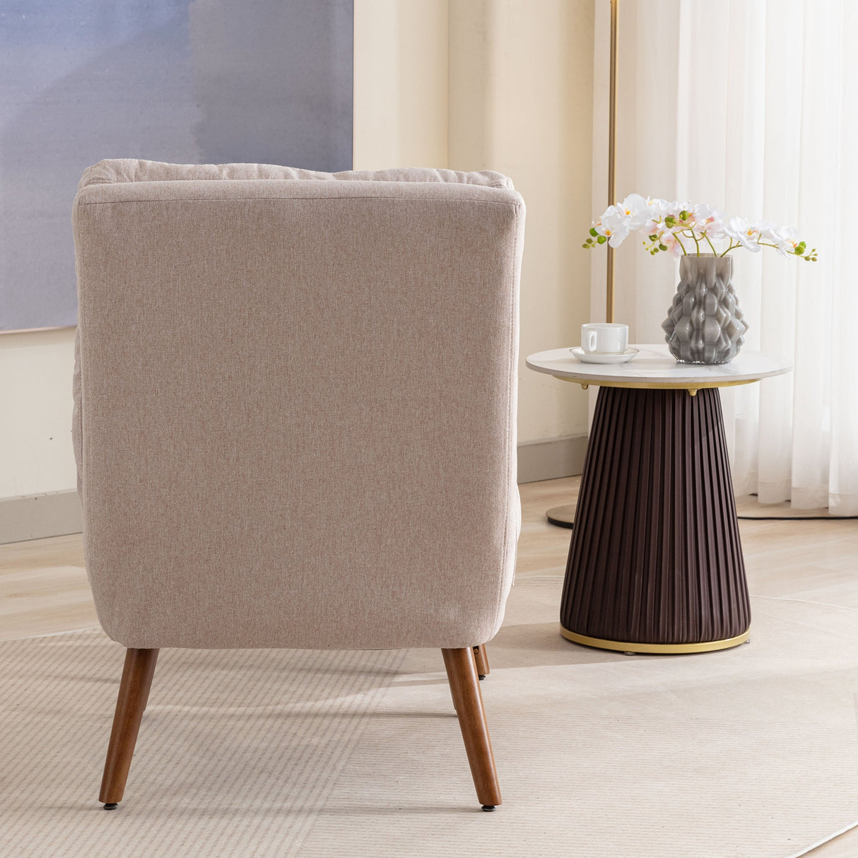 Lounge chair with footrest, 5-stage adjustable backrest, tiltable, Chair with side pockets