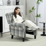 Reclining Armchair, 160?? with Footrest - Grey