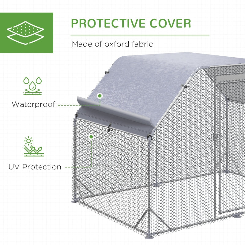 Walk in Chicken Run with Roof for 4-6 Chickens, Wood