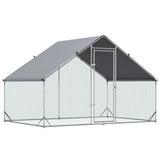Chicken Run Walk-in Coop Hen Poultry House Cage with Water-Resist Cover, Galvanised