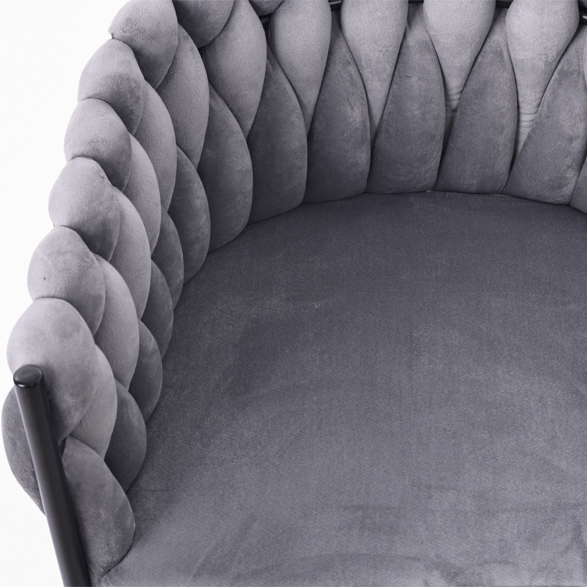 Set of 2 Velvet Swivel Dining Chairs - Luxury Armchairs, Grey