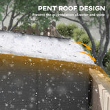 Outdoor Storage Shed 6 x 6ft with Windows and Air Vents, Dark Grey