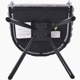 Set of 4 Velvet Swivel Dining Chairs - Luxury Accent Chairs with Metal Legs, Grey