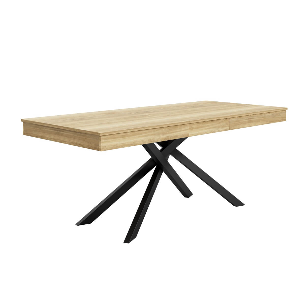 Extendable Dining Table 140 to 180 cm – Rectangular Table for 6 to 8 People with Metal Legs