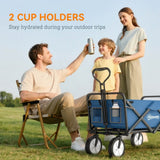 90L Folding Festival Trolley – Adjustable Handle, Portable Camping & Outdoor Cart