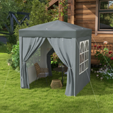 Pop Up Gazebo with Sides, Metal Frame Waterproof Party Tent, Grey