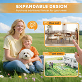 Puppy Playpen 16 Panels Heavy Duty, Small Dogs Indoor Outdoor - Grey