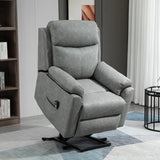 Electric Riser Recliner Chair, 70?? Electric Lift-Up, Faux Leather Grey