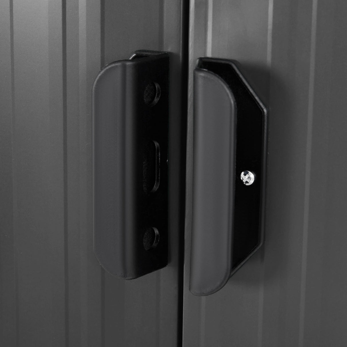 Outdoor Storage Shed with Foundation Kit, Lean to Metal, Black