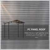 Outdoor BBQ Gazebo Tent 8ft x 5ft with 2 Shelves, Aluminium Steel Frame