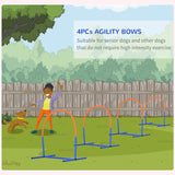 Dog Agility Equipment, Four-Piece Portable - Blue