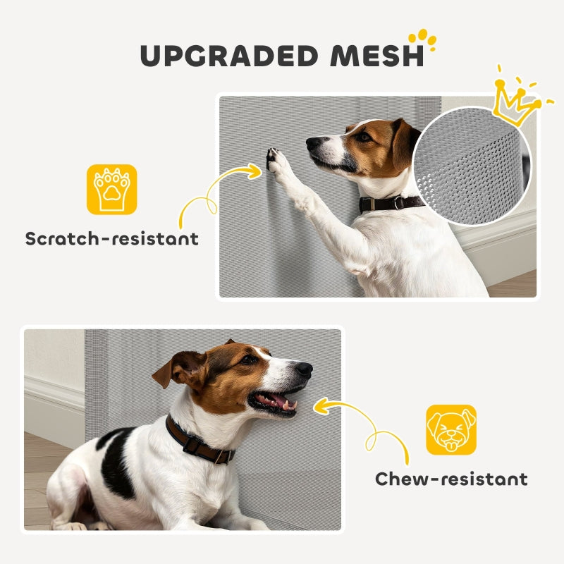 Retractable Stair Gate, Extends Up to 180cm Wide, Grey