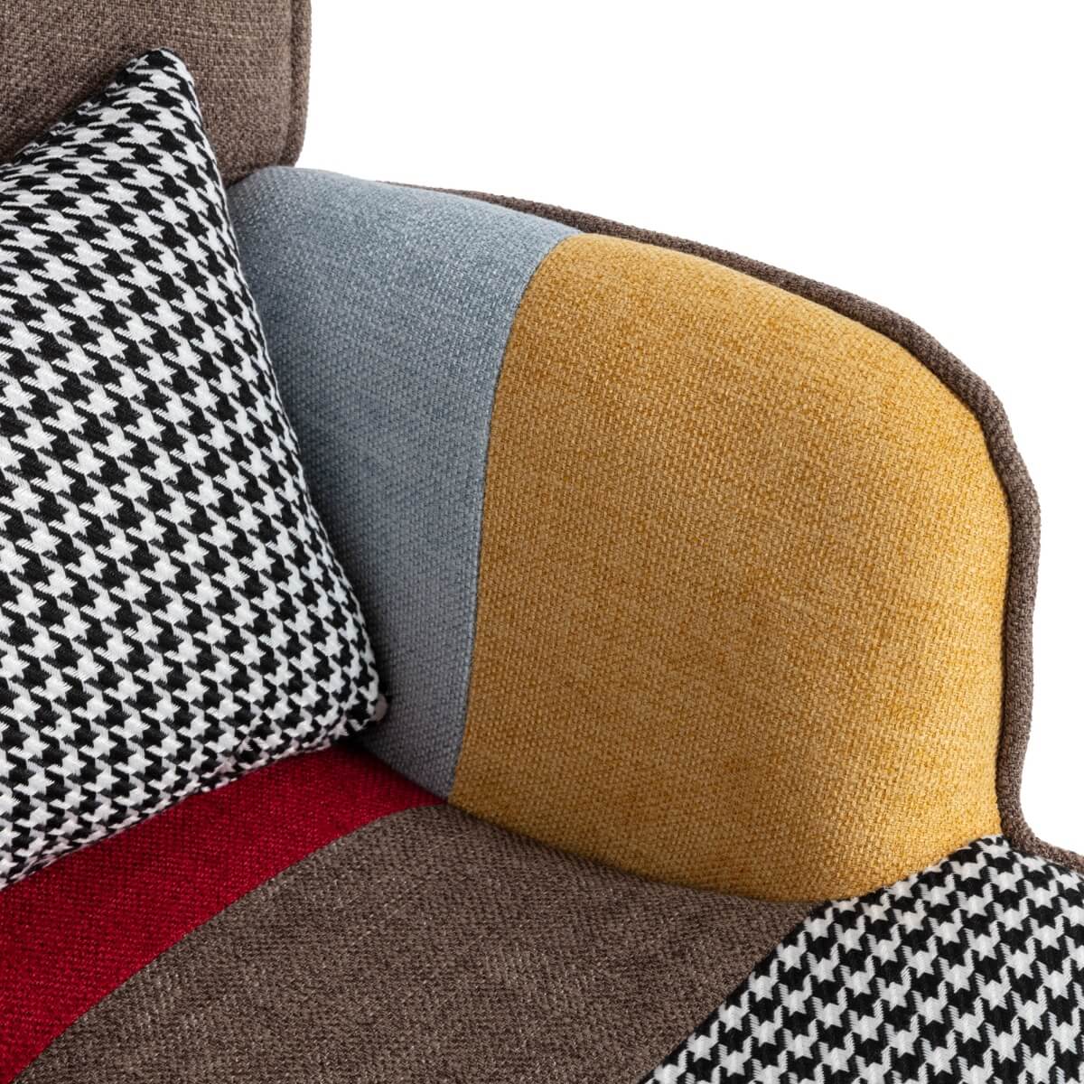 Lounge Chair with Footrest - Upholstered Armchair with Cushion, Multi Colour