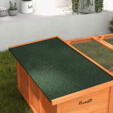 Rabbit Hutch Outdoor Guinea Pig Hutch with Run, Openable Roof, Orange