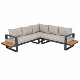 ARVIA Aluminum L-Shape Corner Sofa Set