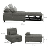 Four-In-One Sleeper Chair - Dark Grey
