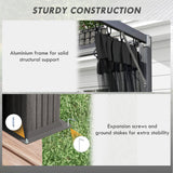 3 x 3m Pergola with Retractable Roof - Dark Grey Aluminium