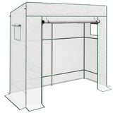 Walk-in Outdoor Greenhouse, PE Cover, White