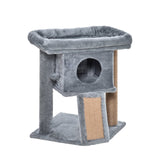 Cat Tree Tower, Cat Scratching Post Climbing Activity Centre, Grey